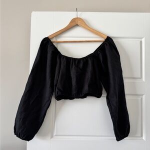 OZMA Black Crop Top